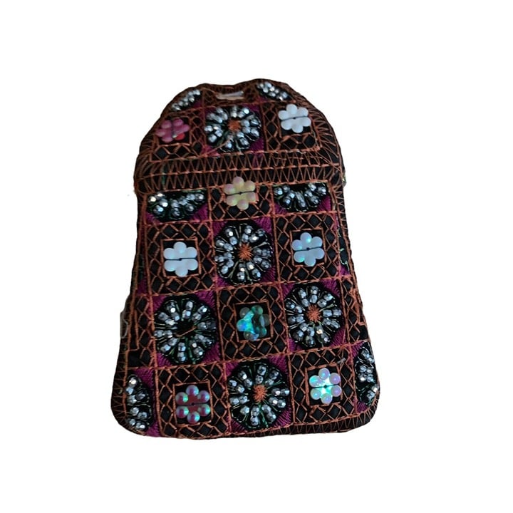 vintage beaded jeweled small bag coin Hook/loop wallet case India 36JmJZWc5