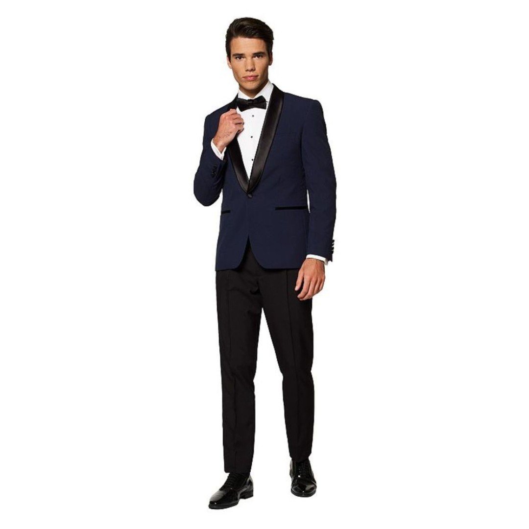 OppoSuits Midnight Blue Black Two Piece Men’s Tuxedo Suit Set Size 44 New 93ElYjUUr