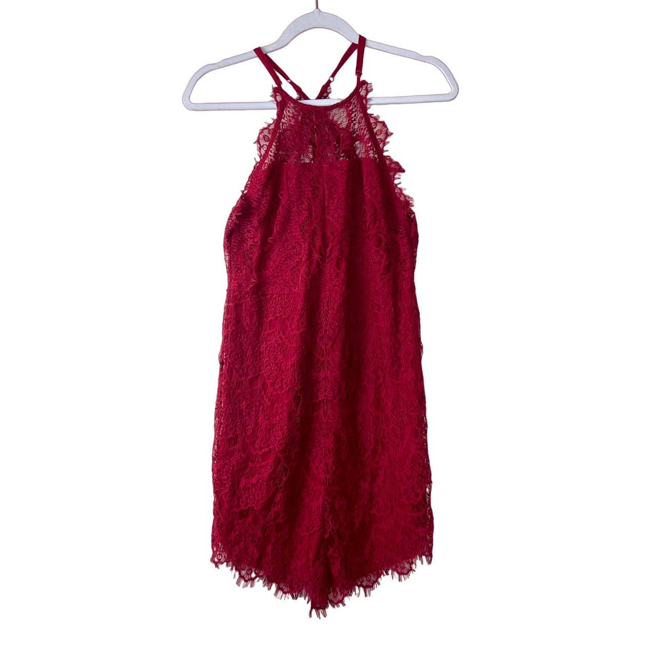 Intimately Free People Red Lace Halter Dress Size Small