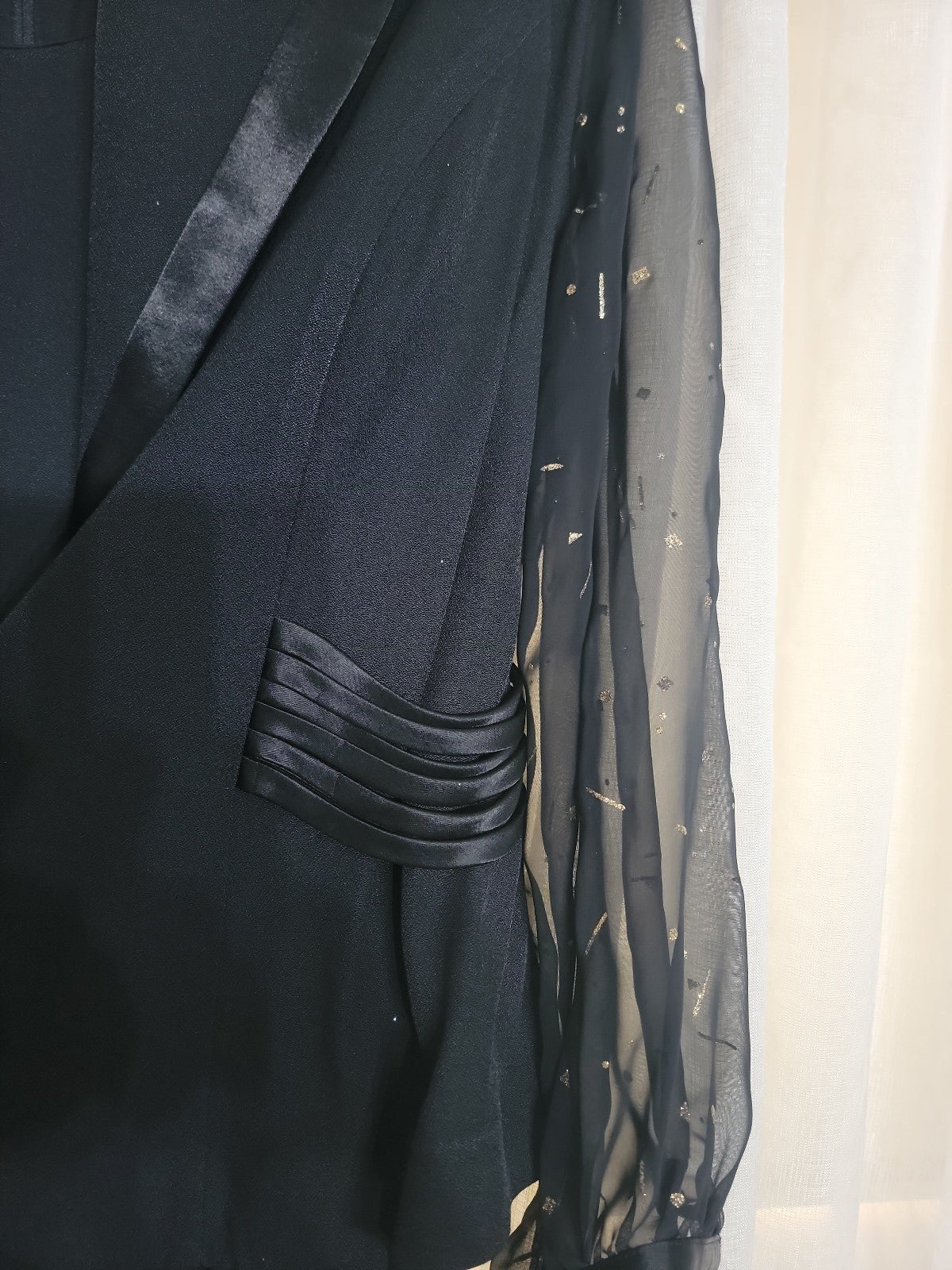 Elegant black evening dress with jacket 7oFU2Dyj5