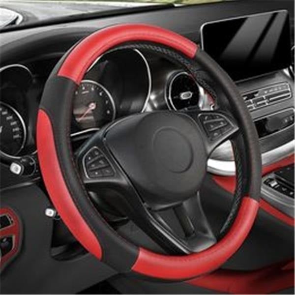 Direct Black and Red Microfiber Leather Auto Car Steeri