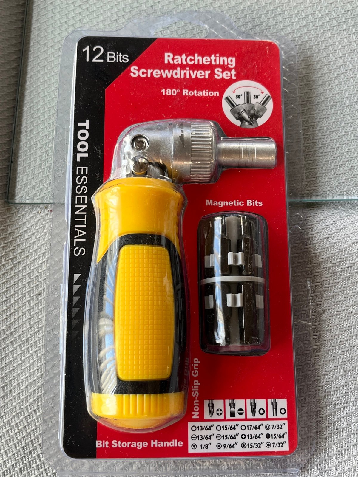 Tool Essentials 12Bits Ratcheting Screwdriver Set ANebv