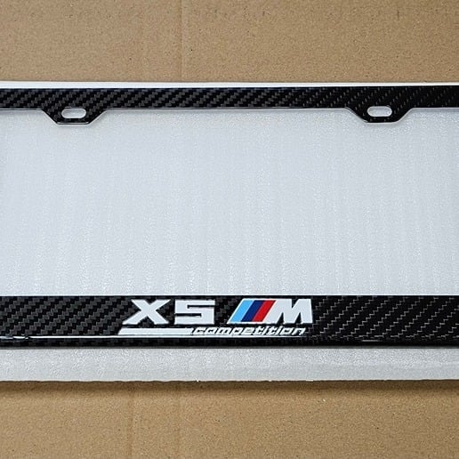 BRAND NEW UNIVERSAL 1PCS X5 M COMPETITION REAL CARBON FIBER LICENSE PLATE FRAME 8uLpFC7Ac